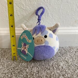 NWT - Conway the Spotted Highland Cow Squishmallow Clip - 3.5 inches